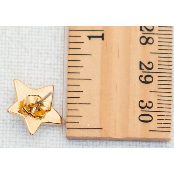 Vintage Golden Stars Stud Earrings by Avon - A5 - Picture 2 of 2